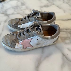 Kids golden goose sneakers, size 33